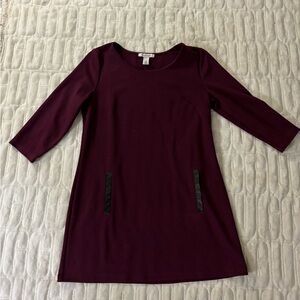 White House Black Market Burgundy/Merlot Dress Women’s Size Medium